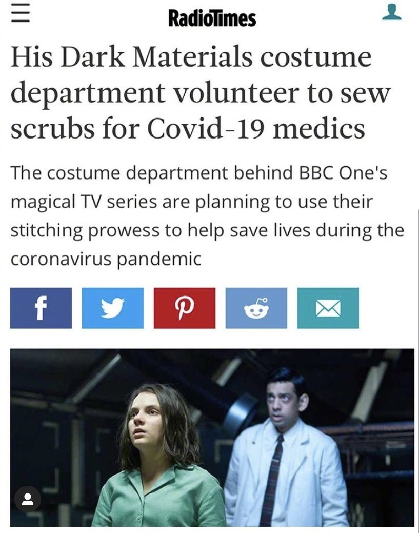 助力抗击疫情！英剧服装师联合为医院制作手术服