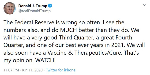 特朗普推特截图