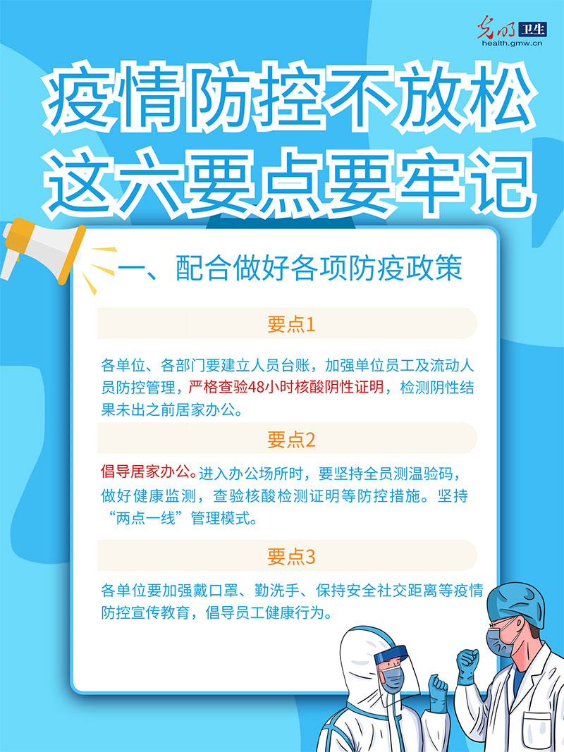 【防疫科普海报】疫情防控不放松，这六要点要牢记