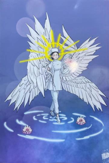 儿童画里的抗疫护士：“我把我最亲爱的妈妈借给你们”