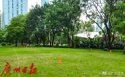 11日起在周末和法定节假日，珠江公园大草坪搭帐篷试行预约制