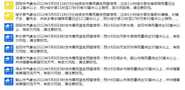 暴雨！大暴雨！雷暴大风！湖南多地预警！
