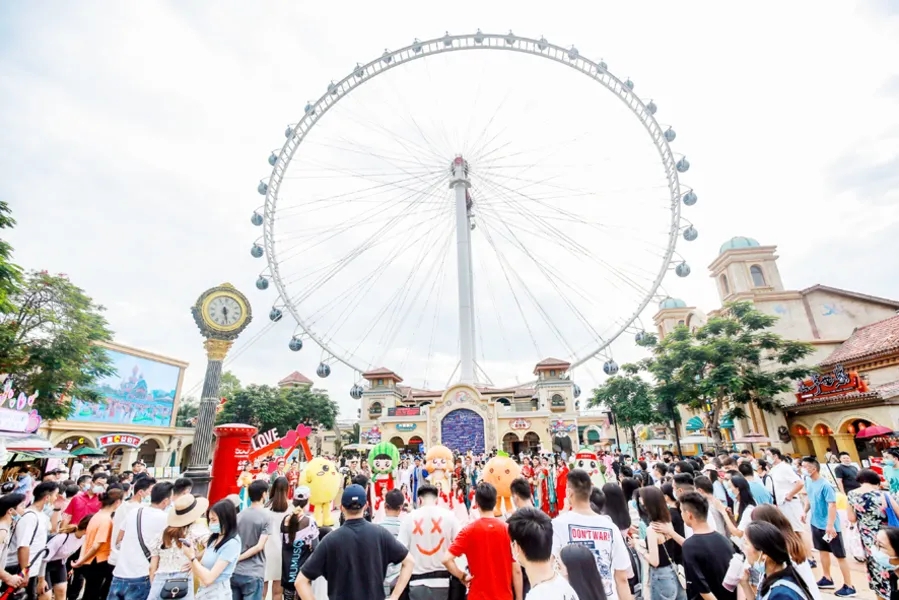 淄博红叶柿岩旅游区鸟瞰图（景区供图）